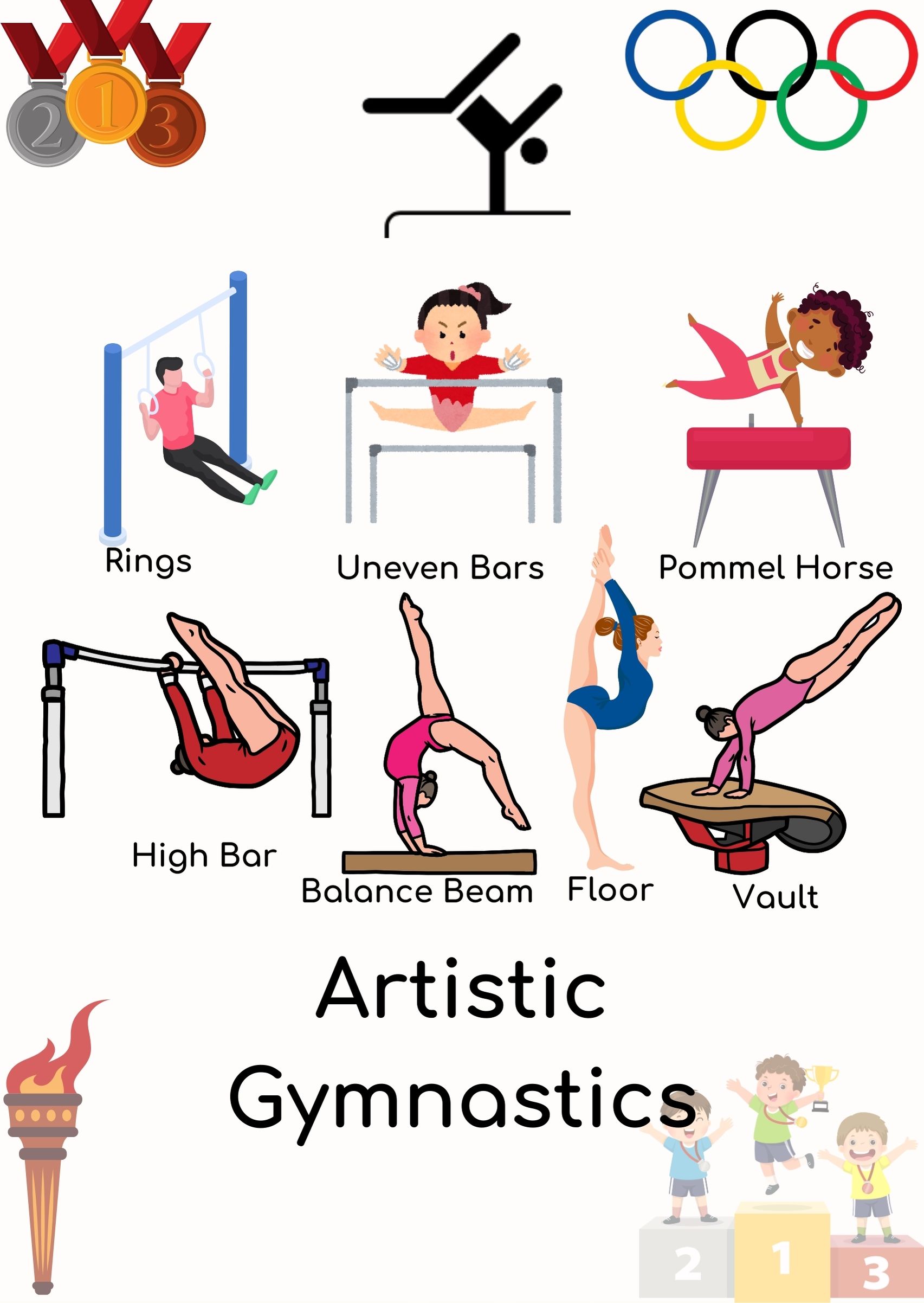 Olympic Sport Flashcard - Front